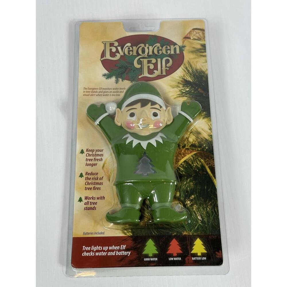 Evergreen Elf Christmas Tree Water Moisture Level Light Sensor Light Alarm Works